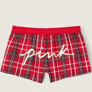 Victoria’s Secret PINK Flannel Boxy Pajama Shorts, size XXL